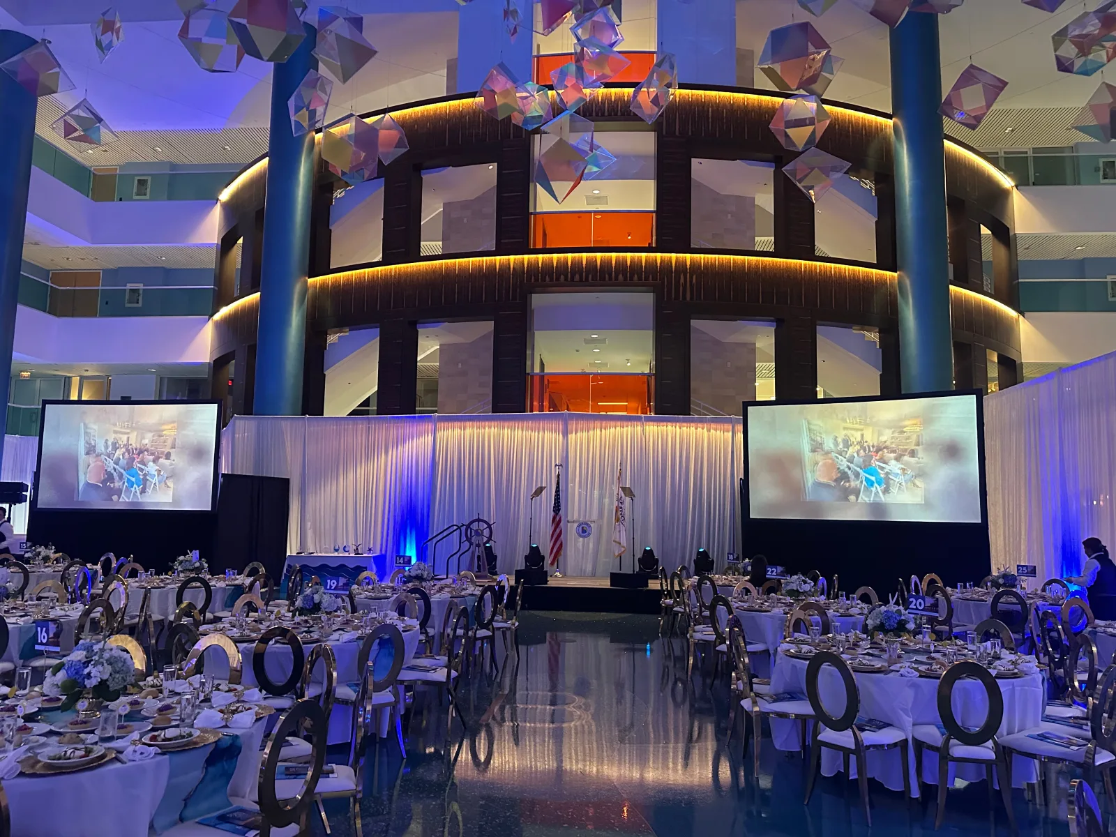 Corporate gala event produced by Full Moon Creative in South Florida